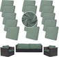 14PCS Patio Cushion Covers, Patio Furniture Couch Seat Slipcovers | Washable by SUKAIKEQA