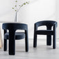 RIVOVA Black Modern Barrel Dining Chairs Set of 2, Velvet Upholstered Accent by RIVOVA