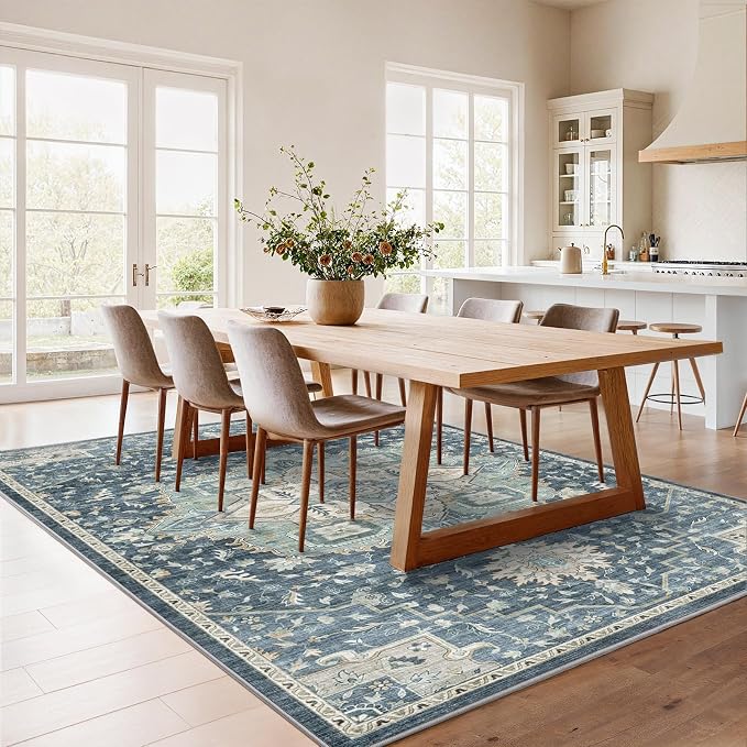 AMADA HOMEFURNISHING Washable Area Rugs, Low-Profile Washable Rug - Image 8