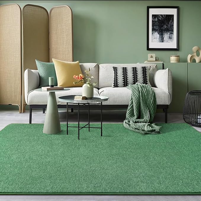 Small Area Rugs for Bedroom, 2×4 Non Slip Runner Rug, Matte Green | Washable - Image 8
