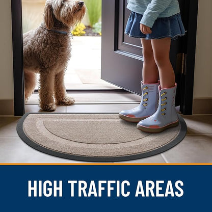 OLANLY Half Circle Front Door Mat Outside 33x21 All-Season Rubber Doormat | - Image 6