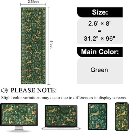 DUKINO 2.6x8 Rug for Hallway, Washable Kitchen Runner Rug Non Slip, Stain - Image 2