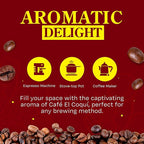El Coquí Dark Roast Espresso Ground Coffee, Rich, Ground Coffee, Bulk Coffee, Authentic Puerto Rican Style Coffee, Vacuum Sealed, Ground Espresso Beans, 6 oz (12 pack)