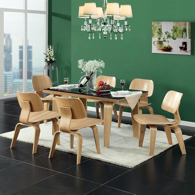 Modway Fathom Mid-Century Modern Molded Plywood Kitchen and Dining Room Chair - Image 2
