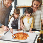 Silicone Baking Mat with Measurement, Non Stick Siliocne Pastrty Mat for Dough Rolling, Making Cookies, Macarons, Bread, Cake and Candy Reusable Fondant Mat Baking Supplies