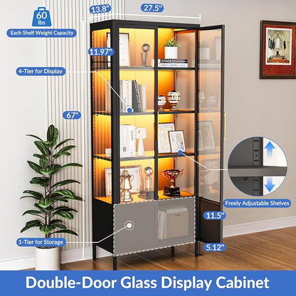 5-Tier Glass Display Cabinet - Image 4