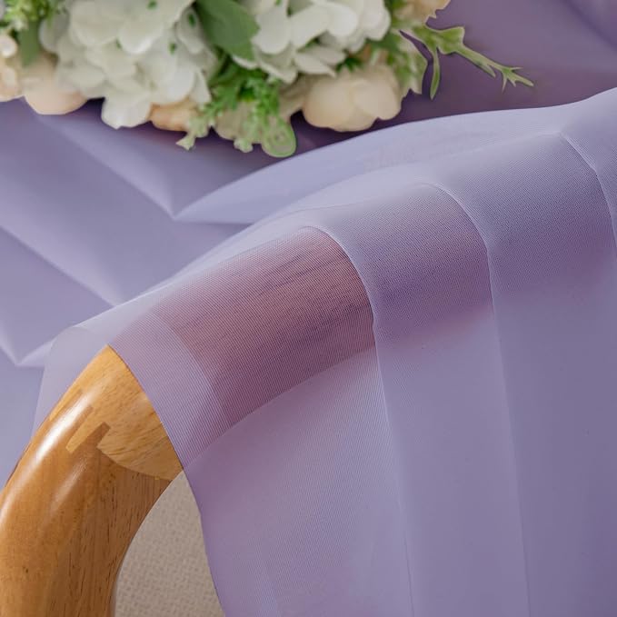 Lavender Sheer Curtains 78 Inches Long 2 Panels Set, Light Filtering Solid - Image 7