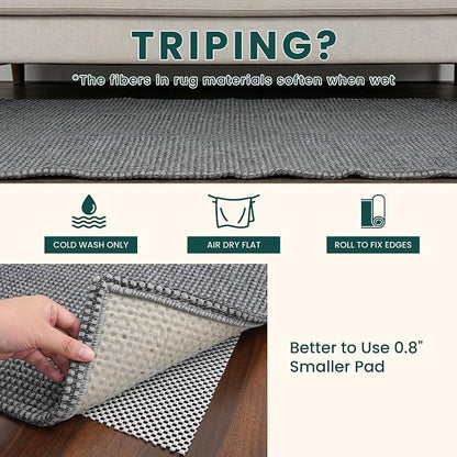 KOZYFLY Woven 3x7 Washable Kitchen Runner Rug, Non Slip Wide Runners - Image 7