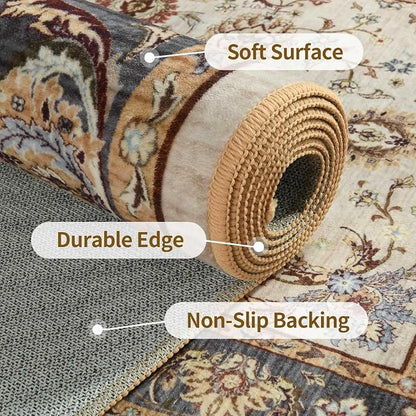 4x6 Ft Washable Area Rug for Bedroom, Non Slip Rugs for Living Room Ultra-Thin - Image 6
