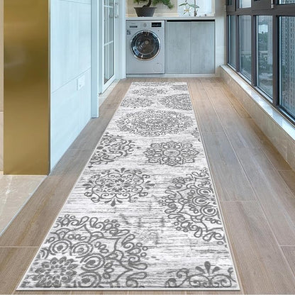 HEBE Hallway Runner Rug 2'8''x12', Washable Non Slip Kitchen Rug Runner | Soft - Image 8