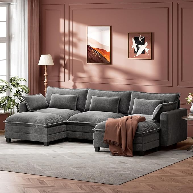 Marsail Modular Sectional Sofa 110.6" U-Shaped Modern Comfy Cloud Couch by Marsail