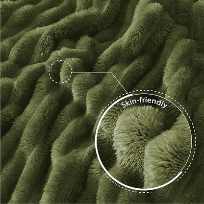 Exclusivo Mezcla Striped Twin Size Fleece Blanket - Image 5