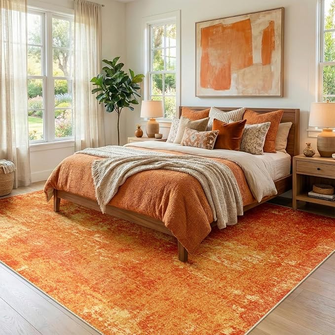 RELEANY Washable 8'x10' Abstract Area Rug - Image 4