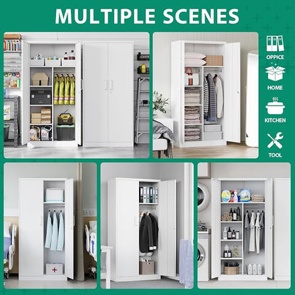 Letaya Metal Locker, Steel Wardrobe Storage Cabinets - Image 3
