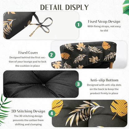 EverPine Outdoor Chaise Lounge Chair Cushion 74.4 x 22.8 x 4.7 Inch, Patio - Image 4
