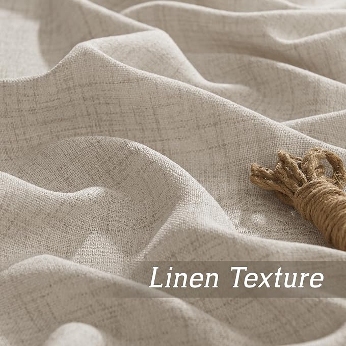 RYB HOME Linen Semi Sheer Curtains - Image 4