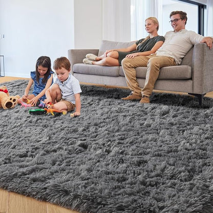 8x10 Living Room Rug Grey, Soft Large Rugs - Image 2