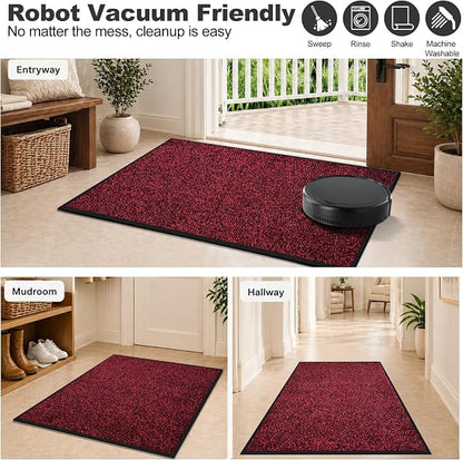 Super Absorbent Front Door Mat, 29.5" x 17", Non-Slip Washable Indoor Doormats - Image 6