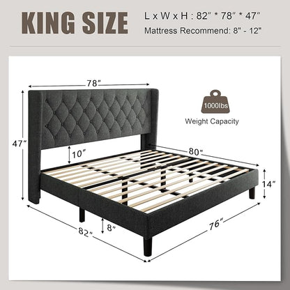 Einhomn King Size Platform Bed Frame - Image 2