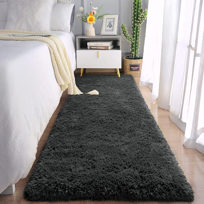 Chicrug Soft Runner Rug for Bedroom Living Room Plush Fluffy Rug 2x3 | Shag - Image 5