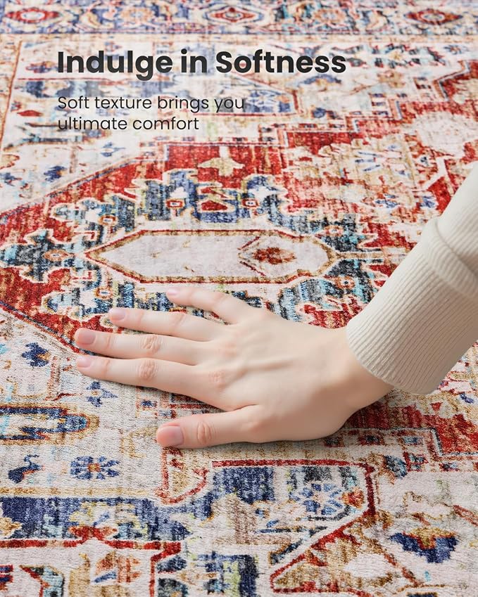 AMADA HOMEFURNISHING 2x6 Washable Runner Rug, Low-Profile Kitchen Rugs - Image 4