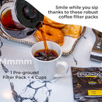 Colonial Coffee Roasters In-Room Hotel Ground Coffee Filter Portion Packs, Medium Roast, Signature Breakfast Blend, 0.50 Ounce (Pack of 150), Use with 4-Cup Drip Coffee Machine