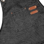 AFUN Chef Aprons for Men Women with Large Pockets, Cotton Canvas Cross Back Heavy Duty Adjustable Work Apron, Size M to XXL (Black)