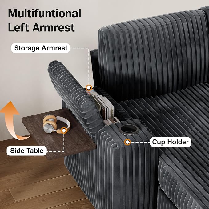 Vipbear 108" Modular Sectional Sleeper Sofa - Image 7