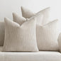 MIULEE Soft Decorative Chenille Pillow Covers Cream 16x16 Pack of 4 | Modern by MIULEE
