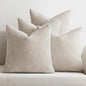 MIULEE Soft Decorative Chenille Pillow Covers Cream 20x20 Pack of 4 | Modern by MIULEE