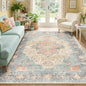 RELEANY Washable Area Rug, Water Repellent, Pet Friendly, Vintage Floral Boho by RELEANY