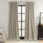 Extra Long 100% Blackout Linen Curtains by Guken