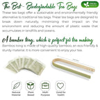 FreshDrinkUS Premium 135 Jasmine Green Tea Bags - 100% Natural & Pure, Made with Natural Material Tea Bags, No Sugar, No Gluten, Vegan