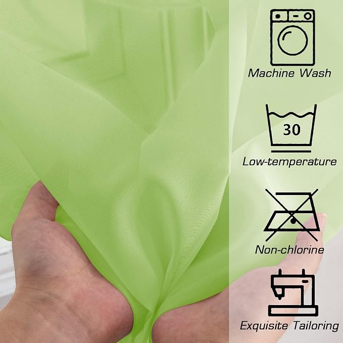 Lime Sheer Curtains 84 Inches Long - Image 5