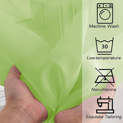 Lime Sheer Curtains 84 Inches Long - Image 5