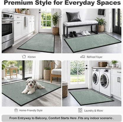 Super Absorbent Front Door Mat, 29.5" x 17", Non-Slip Washable Indoor Doormats - Image 8