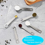 20-Piece Measuring Cups and Spoons Set, Nesting Stainless Steel Measuring Cups Spoons with Plastic Measuring Cup for Dry and Liquid Ingredients, Kitchen Cooking & Baking Gadgets