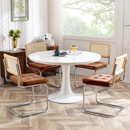 Zesthouse Natural Rattan Dining Chairs Set of 2, Modern Dining Room Chairs - Image 8