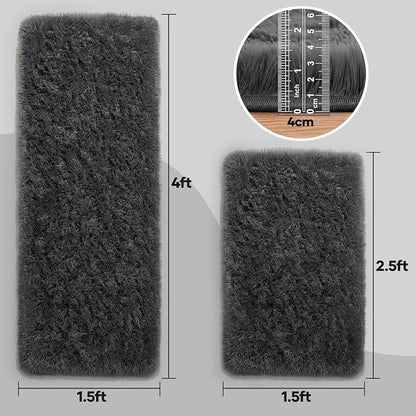 Ophanie Small Rug Washable Non Slip Throw Bedside Area Rugs, Fluffy Soft Mini - Image 2