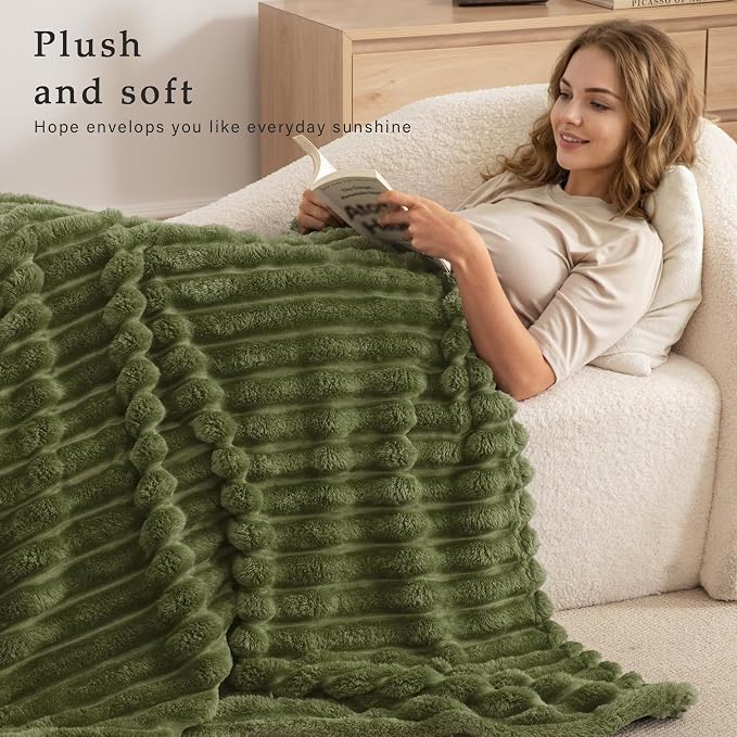 Exclusivo Mezcla Striped King Size Fleece Blanket - Image 2