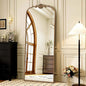 Besdomus Vintage Mirror Full Length: 21x56 French Gold Arched Full Body Mirror by Besdomus