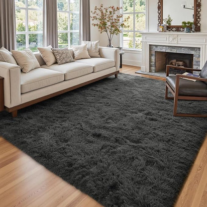 8x10 Ft Extra Large Shag Rugs for Living Room, Ultra Soft Fluffy Furry Area by Cuzwlovita
