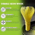 HAPPY PATH & CO Matcha Whisks for Japanese Matcha Tea - 100 prong Bamboo & Resin Whisk for Latte | Chasen Matcha Whisk | Traditional & Modern Whisks | Sustainable & Reusable Whisks for Koicha, Usucha