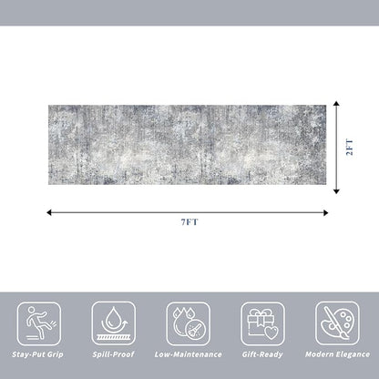 2x7 ft Hallway Runner Rug – Washable Non-Skid Soft Carpet - Image 2