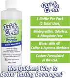 Quick & Clean 4-Pack of Cleaning Cups + 2 Filters with Descaler Bundle (2 Total Uses) - 2.0 Compatible, Descaling Solution for Keurig, Nespresso, Ninja, Delonghi, All Coffee and Espresso Machines…