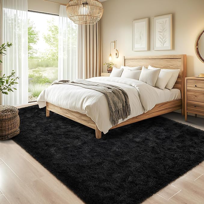 Chicrug Soft Area Rugs for Bedroom Living Room Plush Fluffy Rug 4x6 | Shag - Image 3