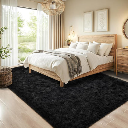 Chicrug Soft Area Rugs for Bedroom Living Room Plush Fluffy Rug 4x6 | Shag - Image 3