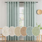 MIULEE Sea Green Linen Curtains 52x84 Inch by MIULEE