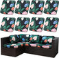 8PCS Patio Cushion Covers.Patio Furniture Couch SeatSlipcovers | Washable by SUKAIKEQA