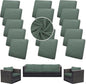 14PCS Patio Cushion Covers, Patio Furniture Couch Seat Slipcovers | Washable by SUKAIKEQA